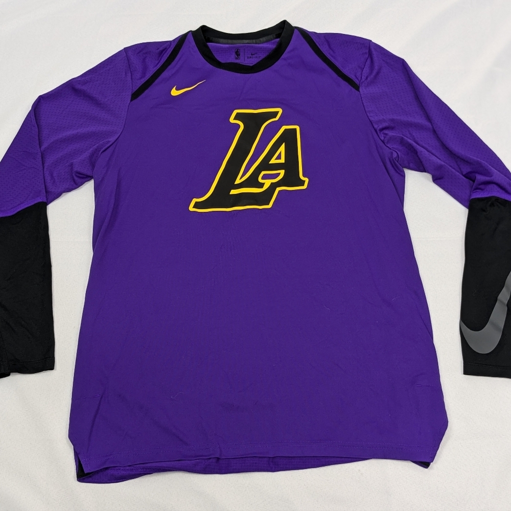 Los Angeles Lakers NBA Mens Warm-Up Jersey Purple Size Medium